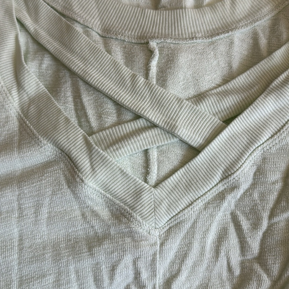 Anthropologie Dreamer Cross-Back Pullover in Mint - Picture 5 of 7